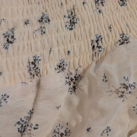 Altar'd State Cream Maxi Skirt with Blue Floral Print - Picture 9 of 10